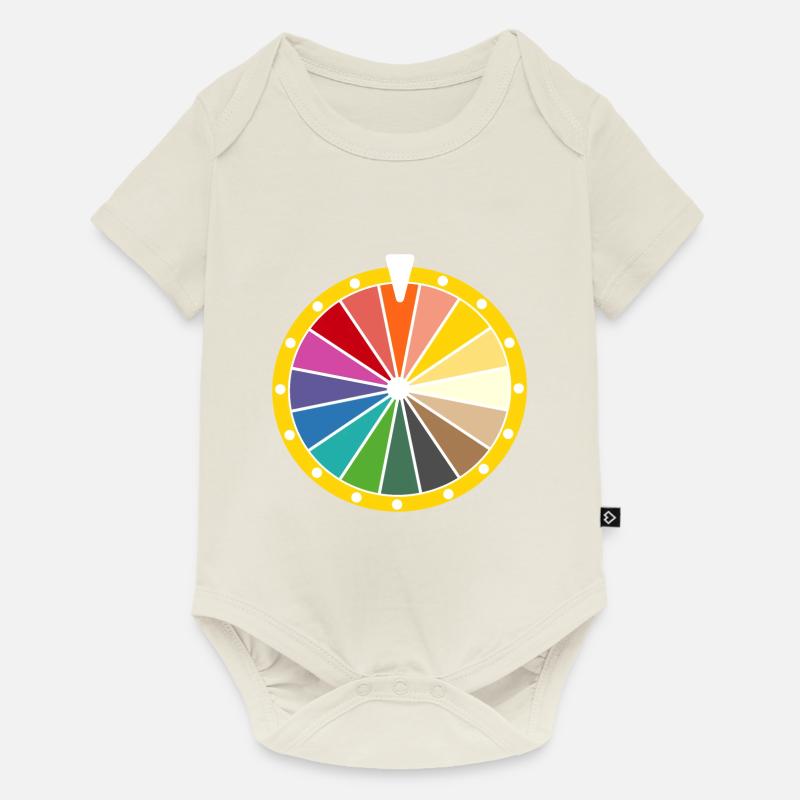 roue de la fortune - Body à manches courtes Premium Bébé - blanc cassé