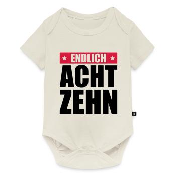 endlich 18 jahre - Baby Premium Kurzarmbody - Naturweiß - Vorne