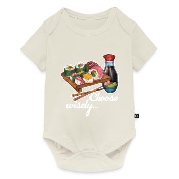 Cooles hangezeichnetes Sushi Geschenk Japan Manga - Baby Premium Kurzarmbody - Naturweiß - Vorne