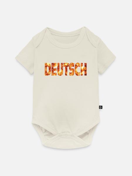 Deutsch - Baby Premium Kurzarmbody - Naturweiß