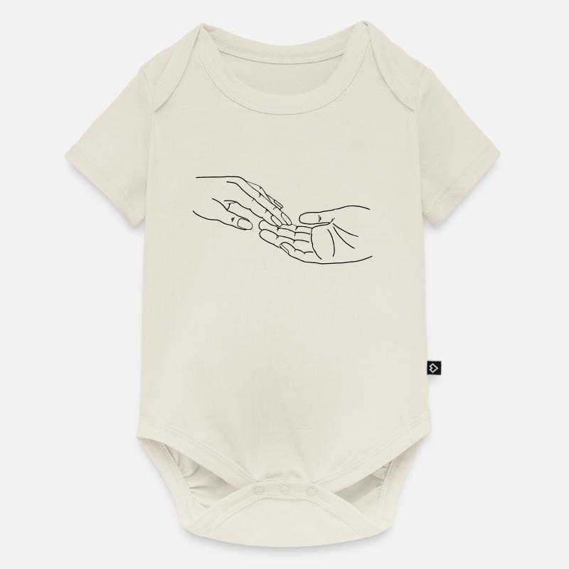 hände - Baby Premium Kurzarmbody - Naturweiß