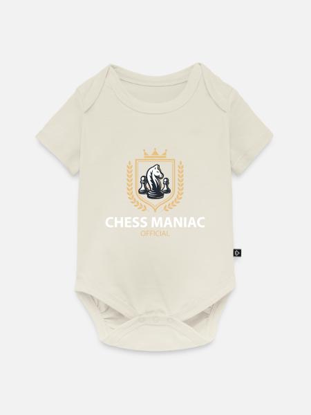 Chess - Schach - Chess Maniac - Baby Premium Kurzarmbody - Naturweiß