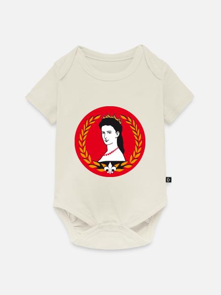 Sissi Kaiserin Elisabeth für Buttons - Baby Premium Kurzarmbody - Naturweiß