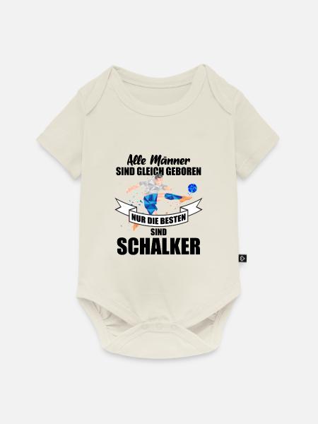 Nur die Besten sind Schalker | Schalker Fan Design - Baby Premium Kurzarmbody - Naturweiß