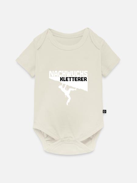 Nachwuchs Kletterer Klettern für Kinder Jungen - Baby Premium Kurzarmbody - Naturweiß