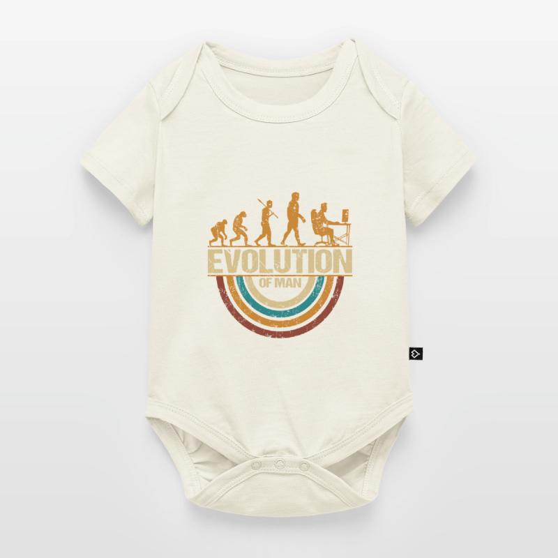 Programmer Computer Freak Evolution Retro Baby Premium short-sleeve bodysuit
