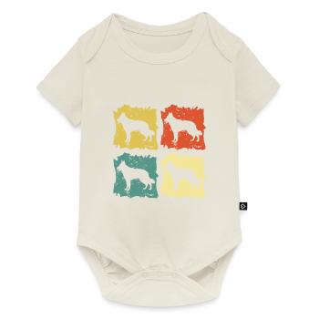 Swiss White Shepherd Pop Art - Baby Premium short-sleeve bodysuit - off white - Front