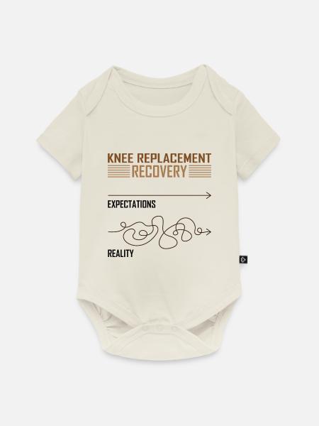 Knee Replacement Recovery - Baby Premium Kurzarmbody - Naturweiß