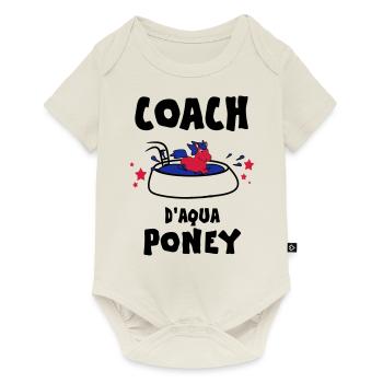 coach aqua poney - Body à manches courtes Premium Bébé - blanc cassé - Devant