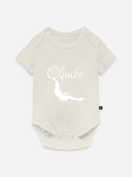 CLIMBE Klettern Berge Geschenk - Baby Premium Kurzarmbody - Naturweiß