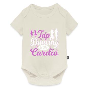 La danse à claquettes est ma danseuse de claquettes cardio drôle - Body à manches courtes Premium Bébé - blanc cassé - Devant