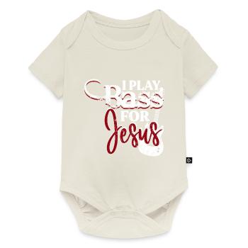 Je joue de la basse pour Jésus Christian Guitare Basse - Body à manches courtes Premium Bébé - blanc cassé - Devant