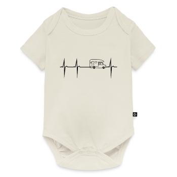 mon cœur bat pour le ramassage - Body à manches courtes Premium Bébé - blanc cassé - Devant