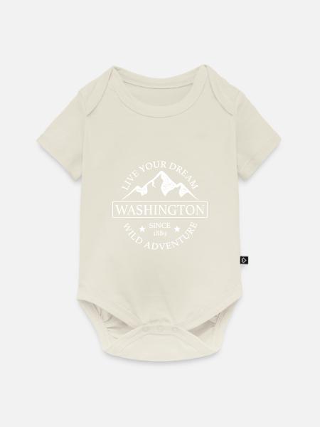 Washington State - Baby Premium Kurzarmbody - Naturweiß