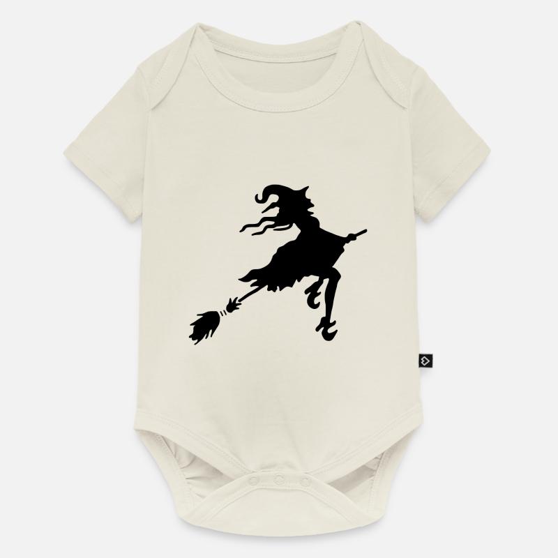 Balai de sorcière - Body à manches courtes Premium Bébé - blanc cassé