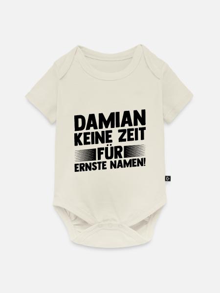 Vorname Damian - Baby Premium Kurzarmbody - Naturweiß