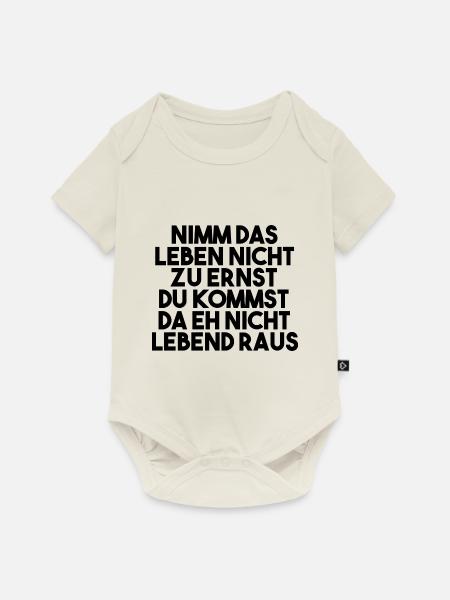 Lustige Sprüche Witzige Sprüche Geschenk - Baby Premium Kurzarmbody - Naturweiß
