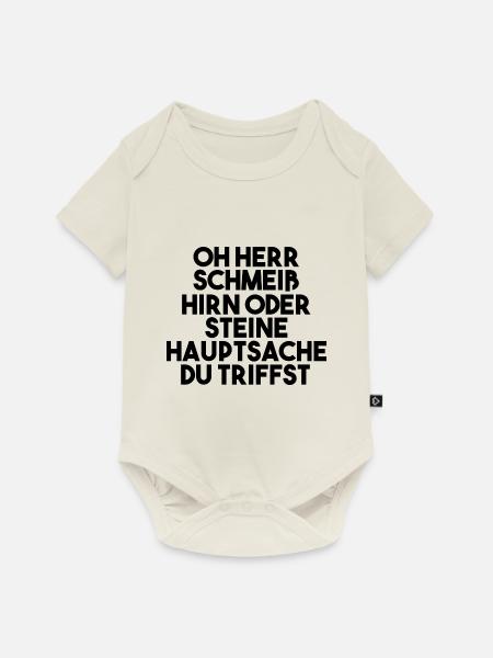 Lustige Sprüche Witzige Sprüche Geschenk - Baby Premium Kurzarmbody - Naturweiß