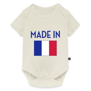 Made in France - Body à manches courtes Premium Bébé - blanc cassé - Devant