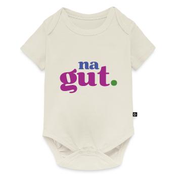 Entspannte Vibes für Gelassene & Gechillte. Na gut - Baby Premium Kurzarmbody - Naturweiß - Vorne