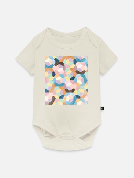 Wabenpastelle # 001 - Baby Premium Kurzarmbody - Naturweiß