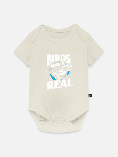 Birds aren't real Birdwatching - Baby Premium Kurzarmbody - Naturweiß
