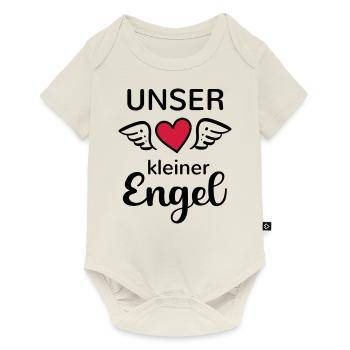 Engel Baby Sohn Tochter Junge Mädchen Liebe Herz - Baby Premium Kurzarmbody - Naturweiß - Vorne