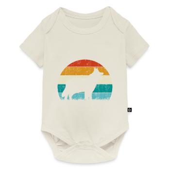 Chodsky Pes Bohemian Shepherd Retro Vintage - Baby Premium short-sleeve bodysuit - off white - Front
