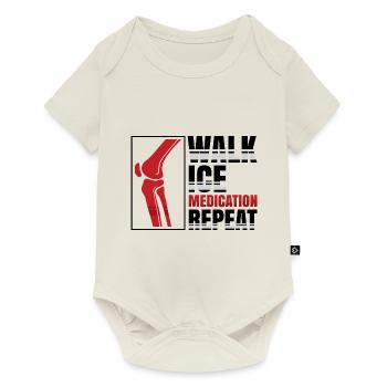 Walk Ice Medication Repeat - Baby Premium Kurzarmbody - Naturweiß - Vorne