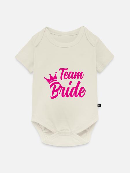 Team Bride - Baby Premium Kurzarmbody - Naturweiß