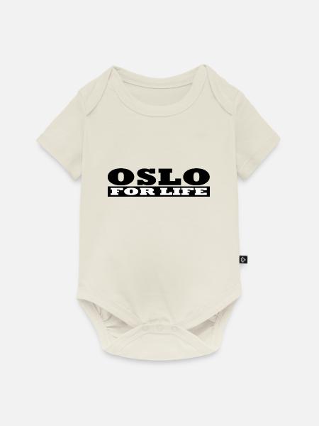 Oslo fürs Leben - Baby Premium Kurzarmbody - Naturweiß