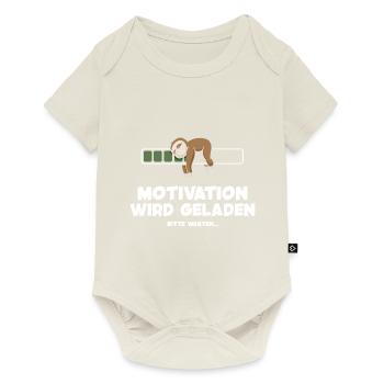 Motivation wird geladen Faultier Faultiermotiv - Baby Premium Kurzarmbody - Naturweiß - Vorne