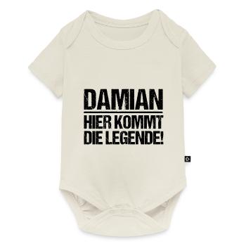 First name Damian - Baby Premium short-sleeve bodysuit - off white - Front