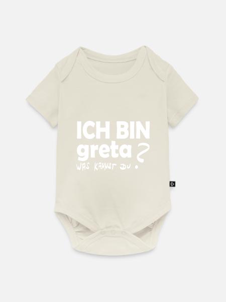 greta - Baby Premium Kurzarmbody - Naturweiß