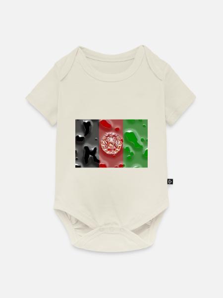 Afghanistan - Baby Premium Kurzarmbody - Naturweiß