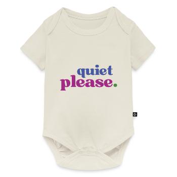 A little peace and quiet please - for all lovers of silence - Baby Premium short-sleeve bodysuit - off white - Front