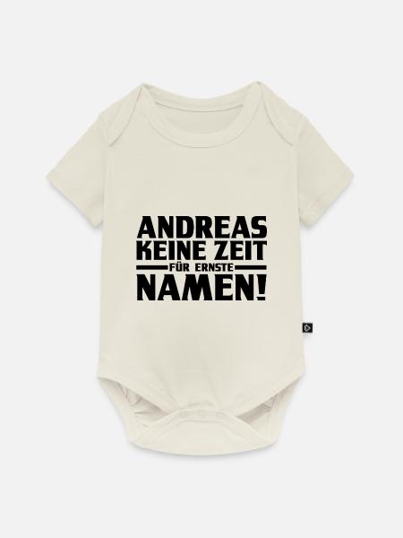 Vorname Andreas - Baby Premium Kurzarmbody - Naturweiß