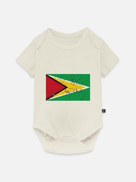 Guyana - Baby Premium Kurzarmbody - Naturweiß
