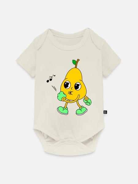 Pfeifende Birne - Baby Premium Kurzarmbody - Naturweiß