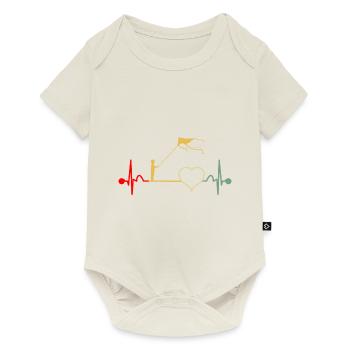 Kite Flying Kite Flying Heartbeat Vintage - Baby Premium short-sleeve bodysuit - off white - Front
