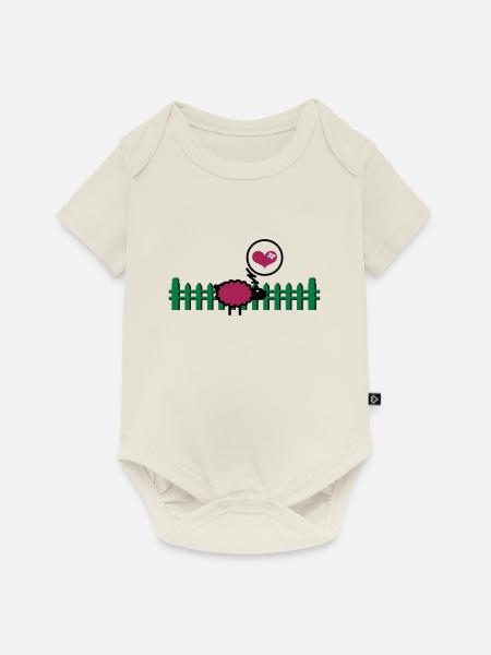 Gartenzaun picket fence - Baby Premium Kurzarmbody - Naturweiß