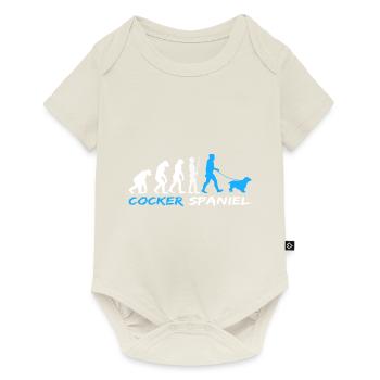 Cocker anglais Cocker Spaniel Chien Evolution - Body à manches courtes Premium Bébé - blanc cassé - Devant