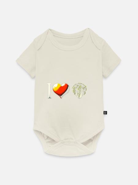Salat - Baby Premium Kurzarmbody - Naturweiß