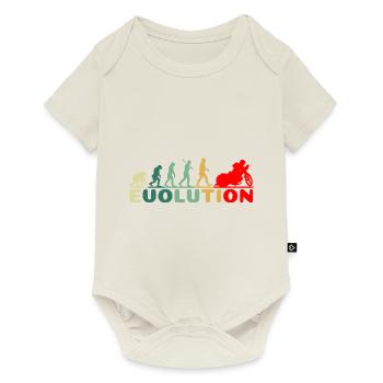 Speedway Motorcycle Racer Evolution Retro - Baby Premium short-sleeve bodysuit - off white - Front