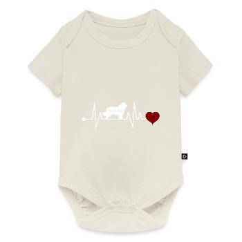 Newfoundland heartbeat gift - Baby Premium short-sleeve bodysuit - off white - Front