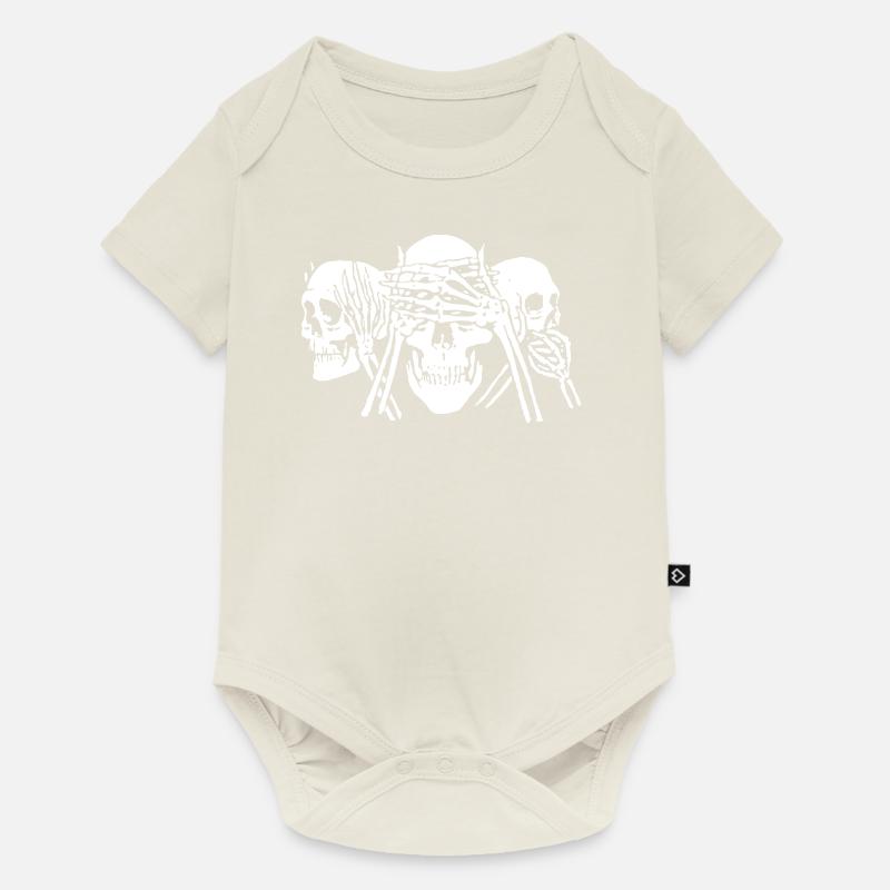 czachy - Body à manches courtes Premium Bébé - blanc cassé