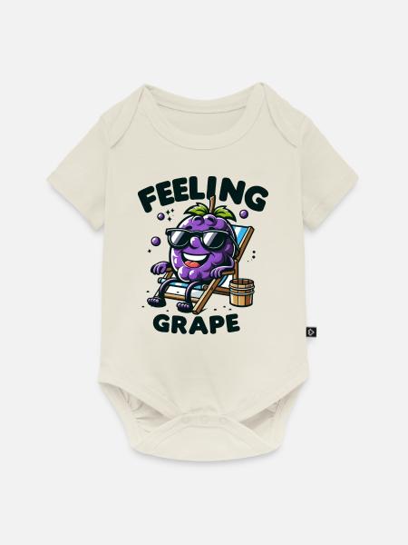 Feeling Grape - Baby Premium Kurzarmbody - Naturweiß