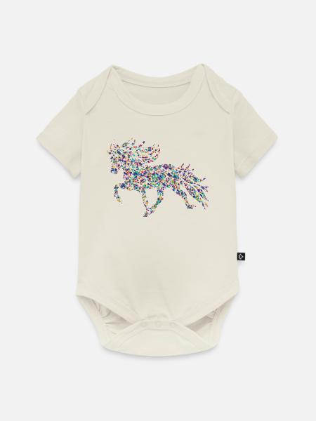 Tölter3 Konfetti - Baby Premium Kurzarmbody - Naturweiß
