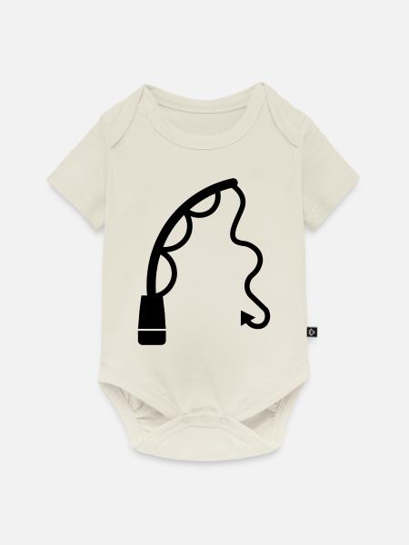Angelrute angeln icon - Baby Premium Kurzarmbody - Naturweiß