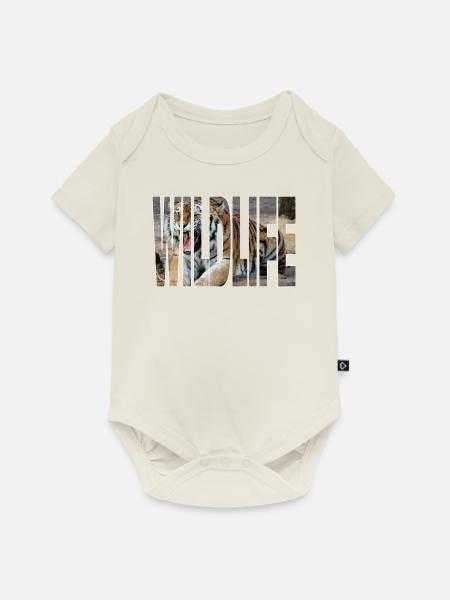 Tiger Wildlife - Baby Premium Kurzarmbody - Naturweiß